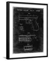 PP154- Black Grunge Handgun Pistol Patent Poster-Cole Borders-Framed Giclee Print