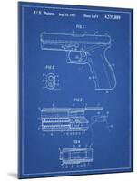 PP154- Blueprint Handgun Pistol Patent Poster-Cole Borders-Mounted Giclee Print