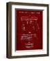 PP154- Burgundy Handgun Pistol Patent Poster-Cole Borders-Framed Giclee Print
