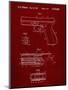 PP154- Burgundy Handgun Pistol Patent Poster-Cole Borders-Mounted Giclee Print