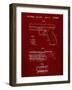PP154- Burgundy Handgun Pistol Patent Poster-Cole Borders-Framed Giclee Print