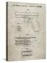 PP154- Sandstone Handgun Pistol Patent Poster-Cole Borders-Stretched Canvas