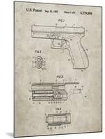 PP154- Sandstone Handgun Pistol Patent Poster-Cole Borders-Mounted Giclee Print