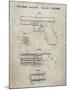 PP154- Sandstone Handgun Pistol Patent Poster-Cole Borders-Mounted Giclee Print
