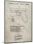 PP154- Sandstone Handgun Pistol Patent Poster-Cole Borders-Mounted Giclee Print