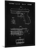 PP154- Vintage Black Handgun Pistol Patent Poster-Cole Borders-Mounted Giclee Print