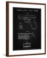 PP154- Vintage Black Handgun Pistol Patent Poster-Cole Borders-Framed Giclee Print