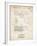 PP154- Vintage Parchment Handgun Pistol Patent Poster-Cole Borders-Framed Giclee Print