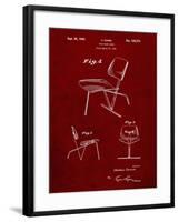 PP159- Burgundy Eames Tilt Back Chair Patent Poster-Cole Borders-Framed Giclee Print