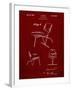 PP159- Burgundy Eames Tilt Back Chair Patent Poster-Cole Borders-Framed Giclee Print