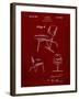 PP159- Burgundy Eames Tilt Back Chair Patent Poster-Cole Borders-Framed Giclee Print