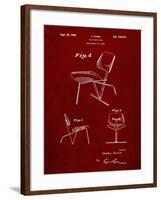 PP159- Burgundy Eames Tilt Back Chair Patent Poster-Cole Borders-Framed Giclee Print