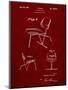 PP159- Burgundy Eames Tilt Back Chair Patent Poster-Cole Borders-Mounted Giclee Print