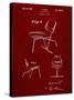 PP159- Burgundy Eames Tilt Back Chair Patent Poster-Cole Borders-Stretched Canvas