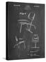 PP159- Chalkboard Eames Tilt Back Chair Patent Poster-Cole Borders-Stretched Canvas