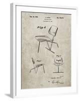 PP159- Sandstone Eames Tilt Back Chair Patent Poster-Cole Borders-Framed Giclee Print