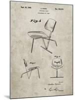 PP159- Sandstone Eames Tilt Back Chair Patent Poster-Cole Borders-Mounted Giclee Print