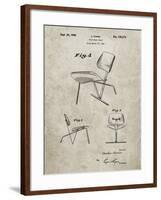 PP159- Sandstone Eames Tilt Back Chair Patent Poster-Cole Borders-Framed Giclee Print