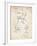 PP159- Vintage Parchment Eames Tilt Back Chair Patent Poster-Cole Borders-Framed Giclee Print