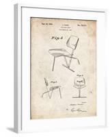 PP159- Vintage Parchment Eames Tilt Back Chair Patent Poster-Cole Borders-Framed Giclee Print