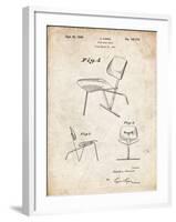 PP159- Vintage Parchment Eames Tilt Back Chair Patent Poster-Cole Borders-Framed Giclee Print