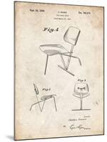 PP159- Vintage Parchment Eames Tilt Back Chair Patent Poster-Cole Borders-Mounted Giclee Print