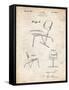 PP159- Vintage Parchment Eames Tilt Back Chair Patent Poster-Cole Borders-Framed Stretched Canvas