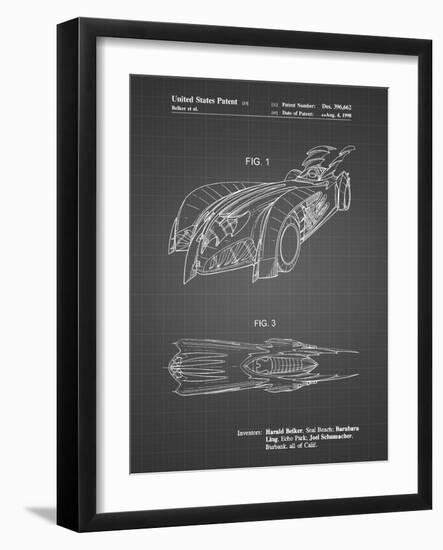 PP16 Black Grid-Borders Cole-Framed Giclee Print