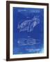 PP16 Faded Blueprint-Borders Cole-Framed Giclee Print