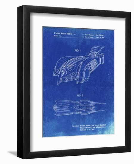 PP16 Faded Blueprint-Borders Cole-Framed Premium Giclee Print