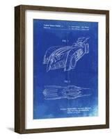 PP16 Faded Blueprint-Borders Cole-Framed Giclee Print