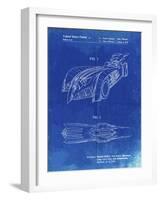 PP16 Faded Blueprint-Borders Cole-Framed Giclee Print