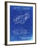 PP16 Faded Blueprint-Borders Cole-Framed Giclee Print