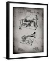 PP160- Faded Grey Berliner Gramophone Poster-Cole Borders-Framed Giclee Print