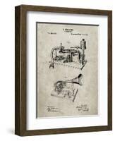 PP160- Sandstone Berliner Gramophone Poster-Cole Borders-Framed Giclee Print