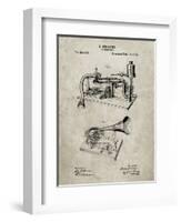 PP160- Sandstone Berliner Gramophone Poster-Cole Borders-Framed Giclee Print