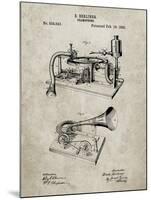 PP160- Sandstone Berliner Gramophone Poster-Cole Borders-Mounted Giclee Print