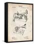 PP160- Vintage Parchment Berliner Gramophone Poster-Cole Borders-Framed Stretched Canvas