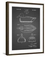 PP161- Black Grid Duck Decoy Patent Poster-Cole Borders-Framed Giclee Print