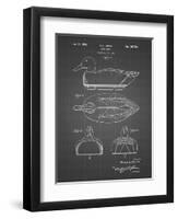 PP161- Black Grid Duck Decoy Patent Poster-Cole Borders-Framed Giclee Print