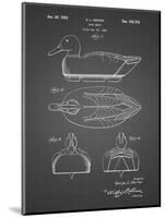 PP161- Black Grid Duck Decoy Patent Poster-Cole Borders-Mounted Giclee Print