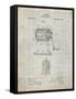 PP162- Antique Grid Parchment Pencil Sharpener Patent Poster-Cole Borders-Framed Stretched Canvas