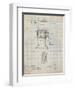 PP162- Antique Grid Parchment Pencil Sharpener Patent Poster-Cole Borders-Framed Giclee Print