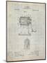 PP162- Antique Grid Parchment Pencil Sharpener Patent Poster-Cole Borders-Mounted Giclee Print