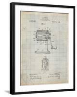 PP162- Antique Grid Parchment Pencil Sharpener Patent Poster-Cole Borders-Framed Giclee Print