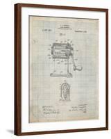 PP162- Antique Grid Parchment Pencil Sharpener Patent Poster-Cole Borders-Framed Giclee Print