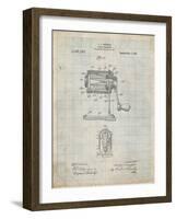 PP162- Antique Grid Parchment Pencil Sharpener Patent Poster-Cole Borders-Framed Giclee Print