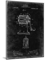 PP162- Black Grunge Pencil Sharpener Patent Poster-Cole Borders-Mounted Giclee Print