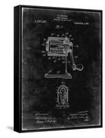 PP162- Black Grunge Pencil Sharpener Patent Poster-Cole Borders-Framed Stretched Canvas