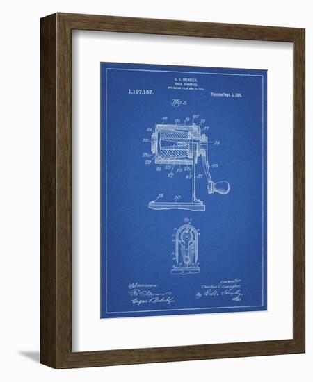 PP162- Blueprint Pencil Sharpener Patent Poster-Cole Borders-Framed Giclee Print